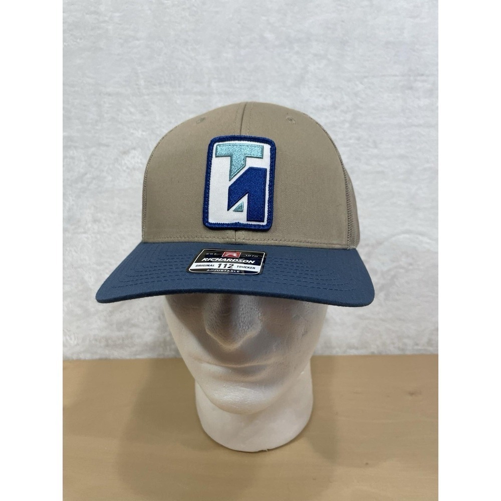 Richardson 112 T4 Medical Trucker Hat Snapback Khaki Navy Patch NEW (bin03)